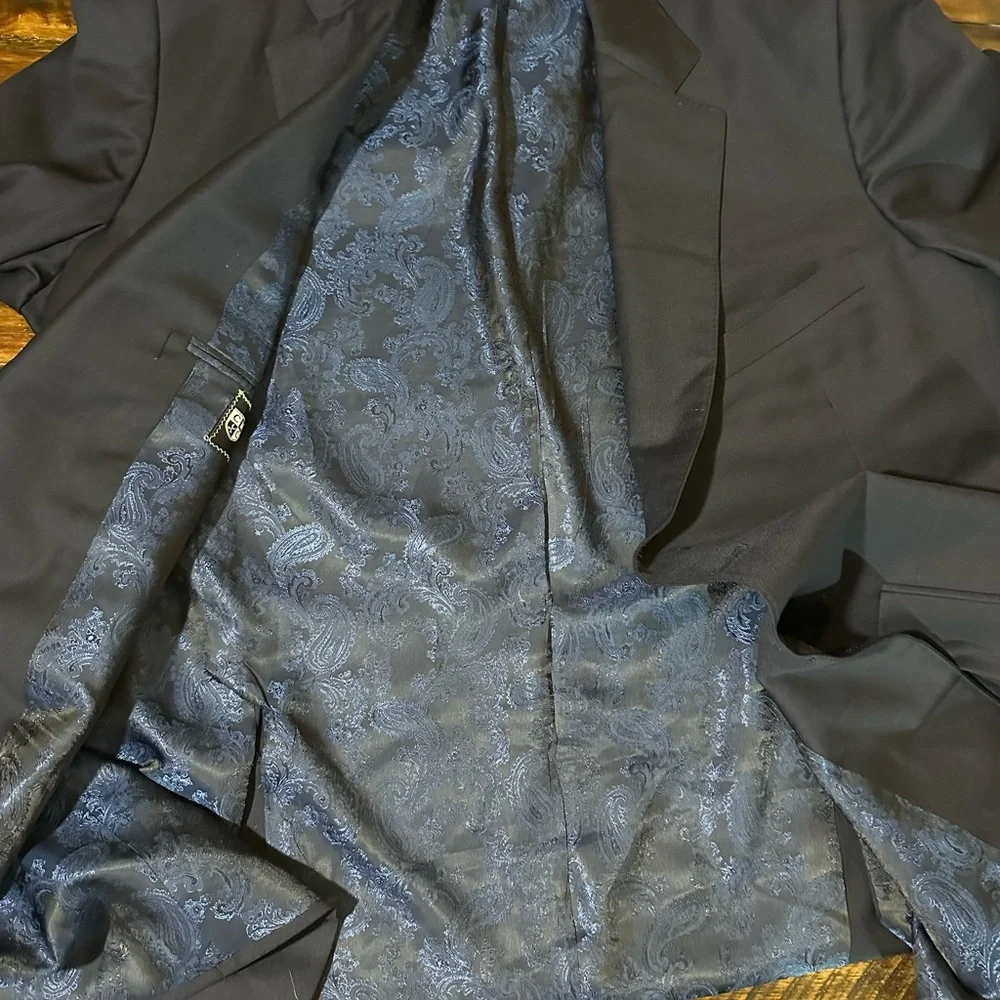 Cicchini Clothiers Blazer 48R Italian Wool Navy Bespoke Birmingham MI